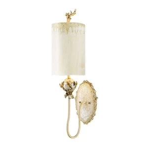 Image of 1 Light Indoor Wall Light Putty, Silver Leaf, E27