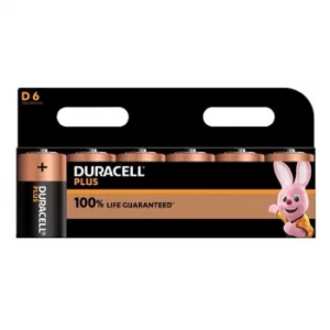 Image of Duracell D Cell Plus Power +100% Batteries (Pack 6)