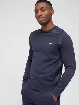 Image of BOSS Boss Ramal Knitted Jumper - Dark Blue, Dark Blue Size XL Men