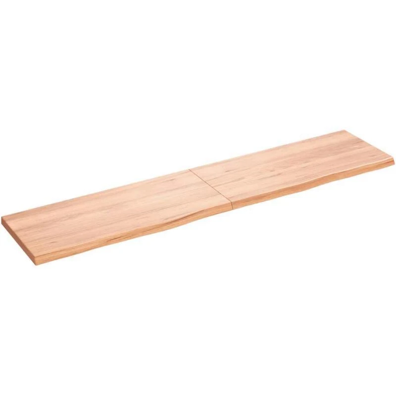 Image of Vidaxl Wall Shelf Light Brown 180X40X4cm Treated Solid Wood Oak, Brown 363718