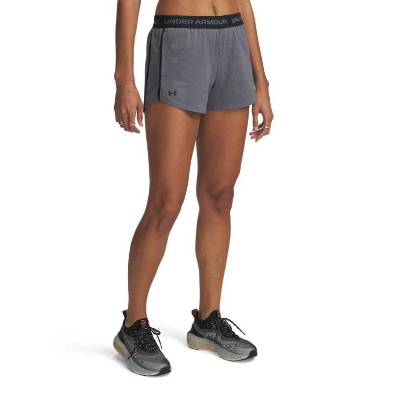 Image of Under Armour Play Up Shorts Womens C Rock/Black female 8 (XS)