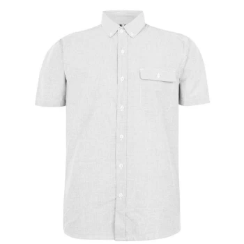 Image of Soviet Short Sleeve Shirt Mens - Grey/White