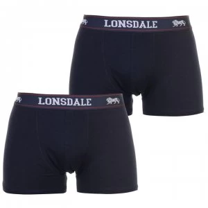 image of Lonsdale 2 Pack Trunks Mens - Navy