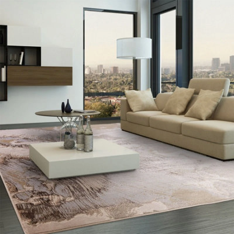 Image of Beige Abstract ,luxurious Modern Easy To Clean Rug For Bedroom & Living Room-160Cm X 230Cm