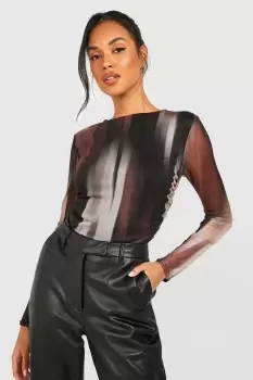 Image of Printed Mesh Top