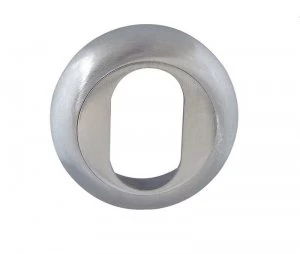 image of LocksOnline Round Bevelled Oval Profile Escutcheon