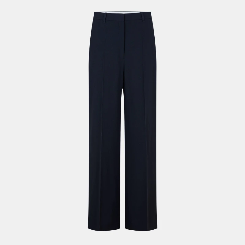 Image of Boss Womens Tikela Straight Leg Trousers, Straight Leg Design Open Blue female 6 (XS)