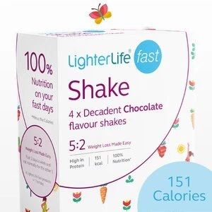 image of 52 LighterLife Fast Chocolate Shake Pack X4