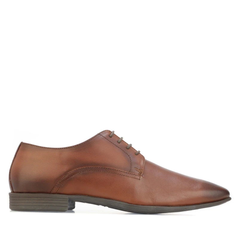 Image of Lambretta Ben Leather Derby Shoes Tan male UK 10