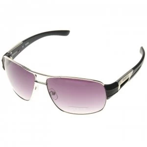 Image of Guess L777S Aviator Sunglasses - Silver/Grey