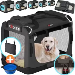 image of Dog Carrier Fabric Anthracite L 70x52x50cm