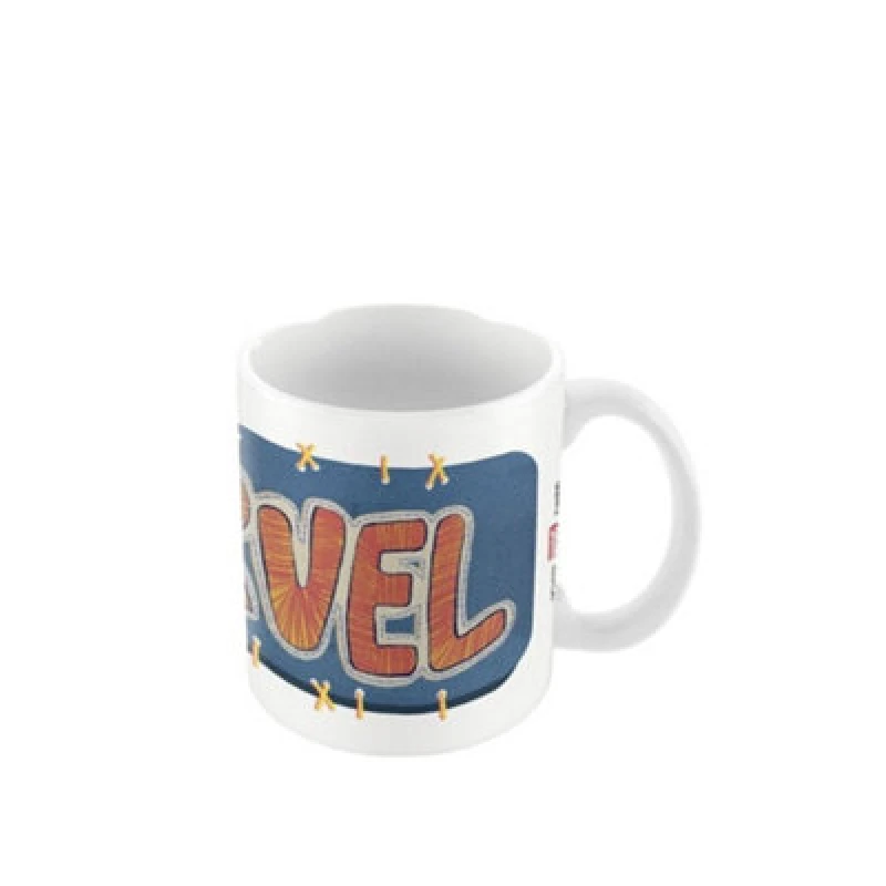 Image of Marvel Embroidered Patchwork - Diamond Mug White unisex