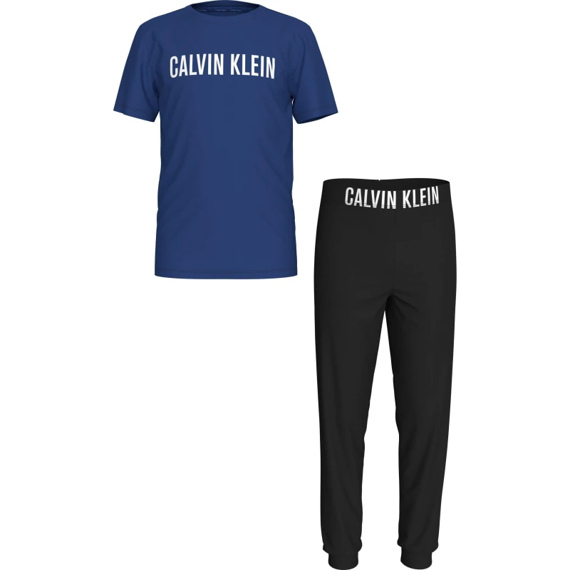 Image of Calvin Klein Calvin Knit PJ Set Jn44 Short Sleeve Pyjama Sets 8Y Multi 29707299175