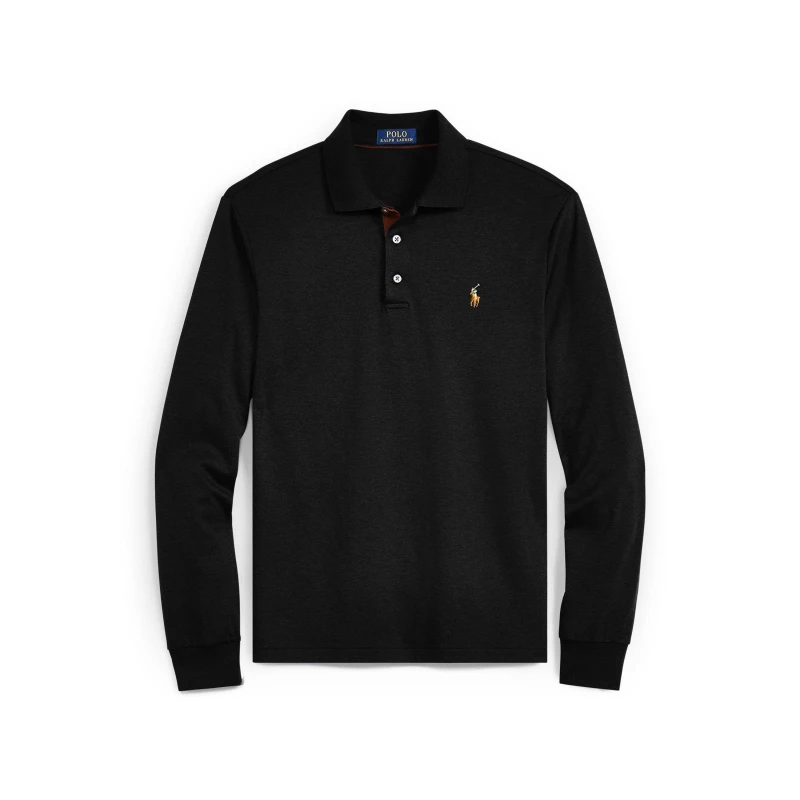 Image of Polo Ralph Lauren Pima Polo Shirt Polo Black male 2XL