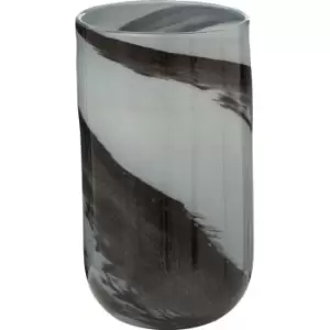 image of Carra Grey/Black Brushstroke Vase Medium