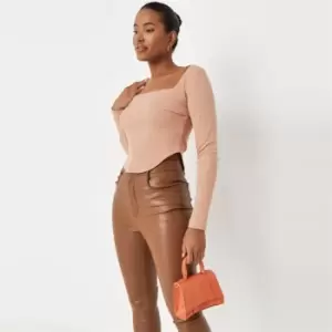 Missguided Square Neck Top - Neutral