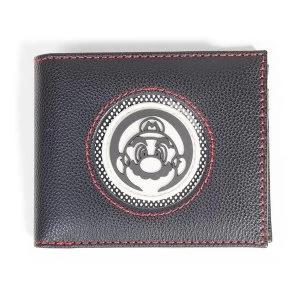 image of Nintendo - Retro Mario Patch Mens Bi-Fold Wallet - Black