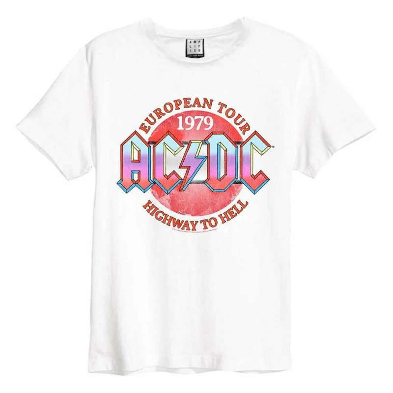Image of Amplified Amplified Men Vintage 79 AC DC Vintage T-Shirt in White Size: Small White S Male 5063470957200
