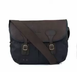 Image of Barbour Mens Wax Leather Terras Bag - Navy
