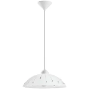 image of Eglo Vetro Dome Pendant Ceiling Light White