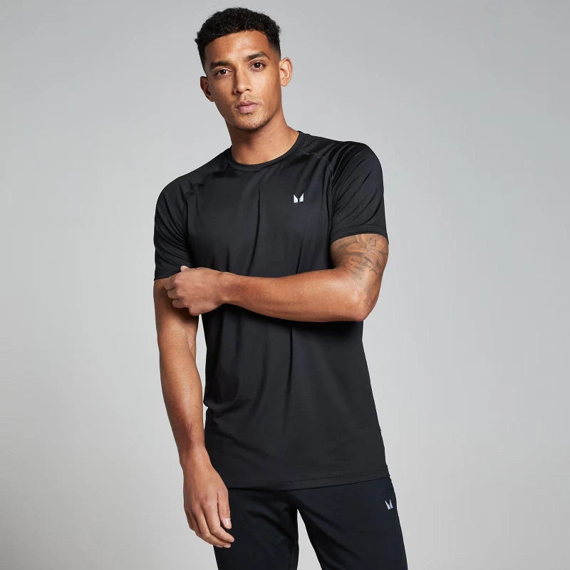 Image of MyProtein Short-Sleeve Performance Gym Top Black male Small