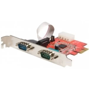 Image of 2 Port Native PCI Express RS232 Serial Adapter Card with 16950 UART
