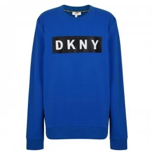Image of DKNY Logo Sweatshirt - Bleu Ozone