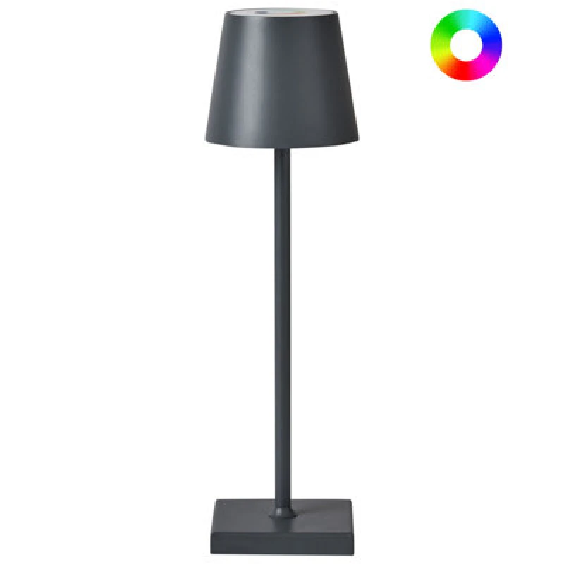 Image of Beliani Wireless LED Table Lamp Valira Metal Dark Grey