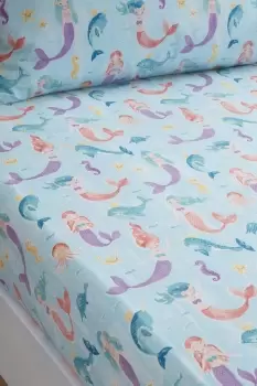 image of 'Underwater World' Kids Sea Adventure 15cm Fitted Bed Sheet