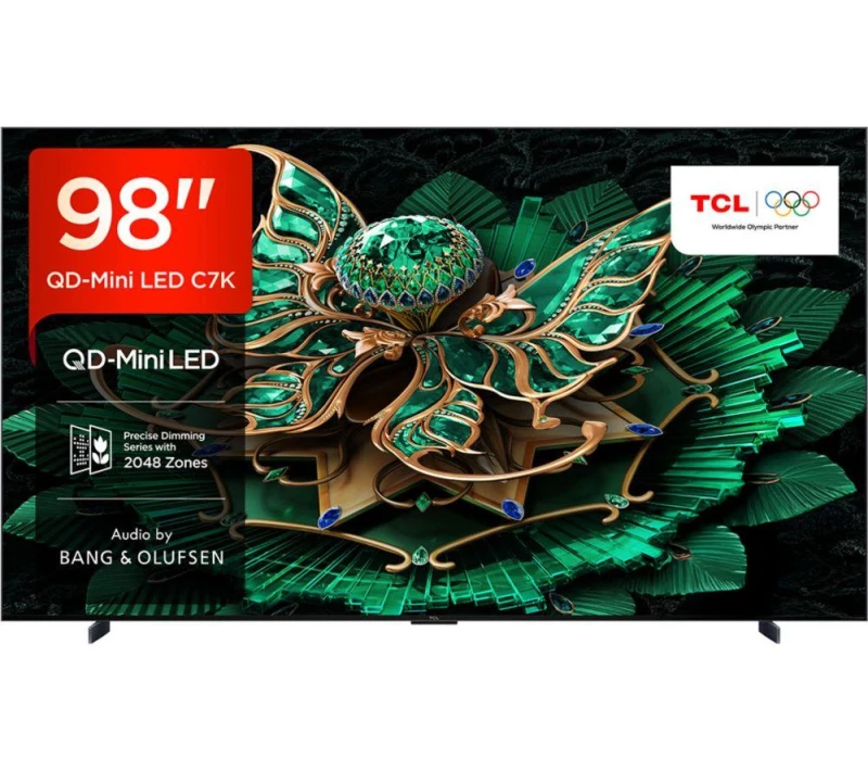 Image of TCL 98" 98C7K-UK Smart 4K Ultra HD HDR QD-Mini LED TV