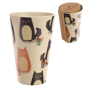 Image of Friendly Cat Design Bambootique Eco Cup