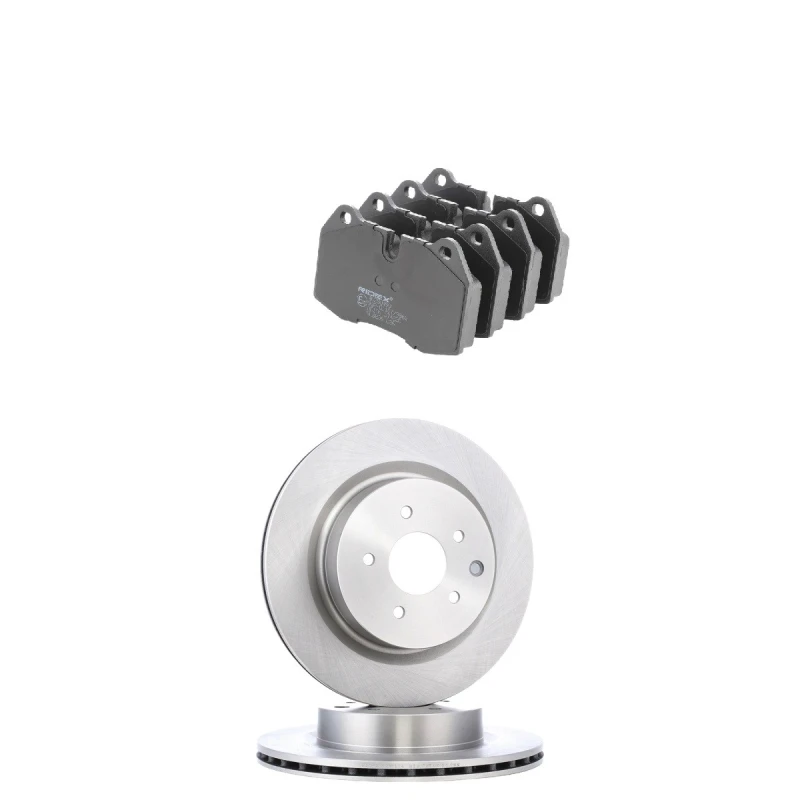 Image of RIDEX 3405B2258 Brake disc and pads set Front Axle, Brake Disc Type: internally vented, excl. wear warning contact Brake Set,disc brakes (3405)