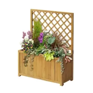 image of VegTrug Vertrug Wooden Trellis Box 90cm - Natural