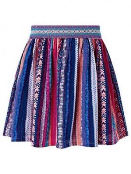 Image of Monsoon Girls S.E.W Sophie Printed Skirt - Multi, Size Age: 9-10 Years, Women