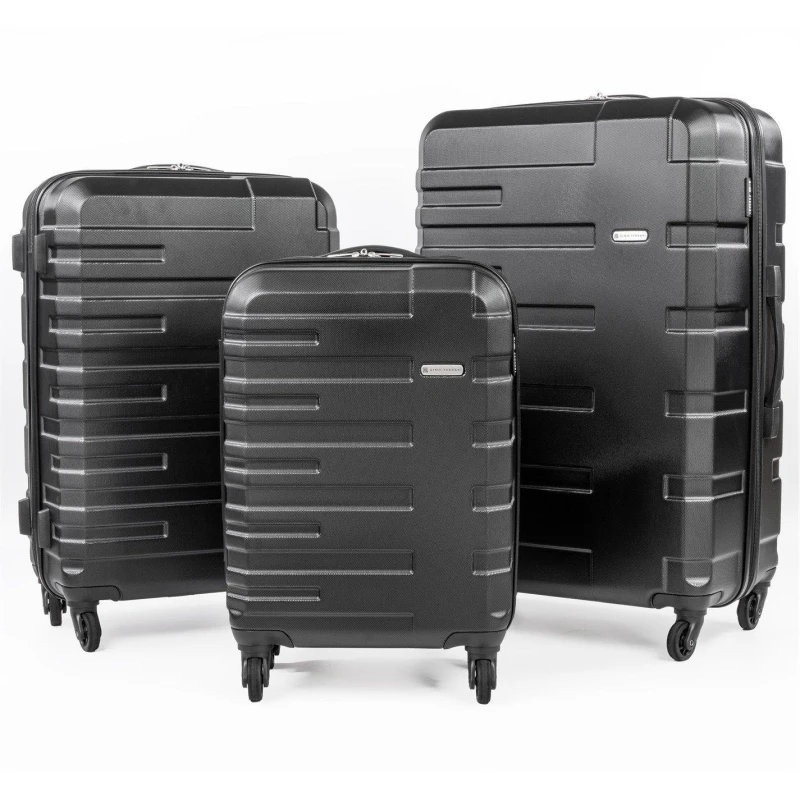Image of Gino Ferrari Lightweight Suitcase Hard Shell Luggage on Wheels Black unisex Large