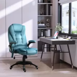 Image of Vinsetto Reclining Office Chair with Heating Massage Points, Blue