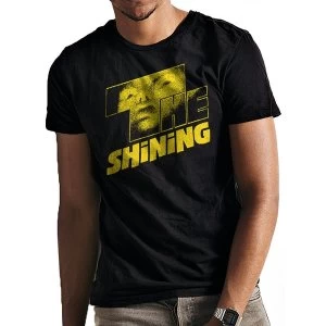 image of The Shining - Yellow Logo Mens Large T-Shirt - Black