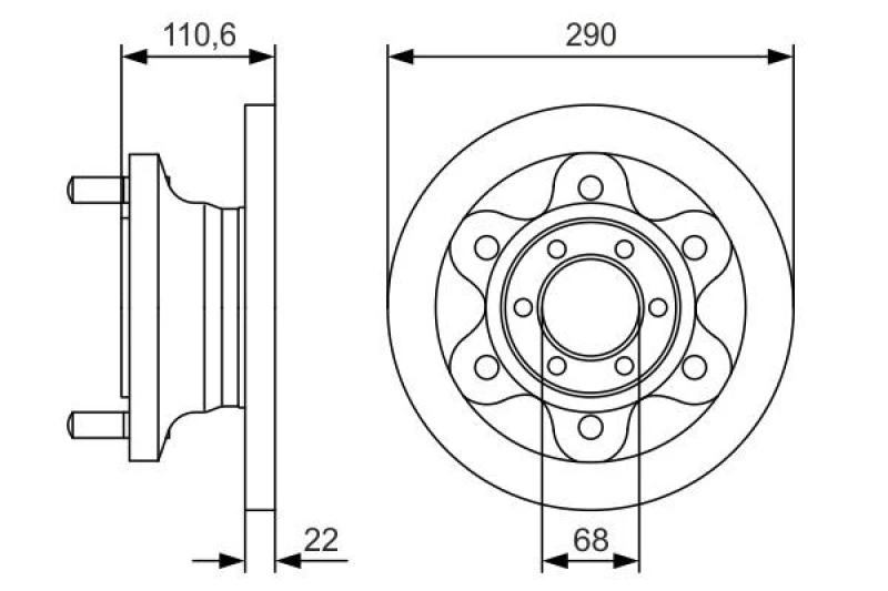 Image of Bosch 0 986 479 S95 Brake disc solid, Oiled Brake Disc (82)