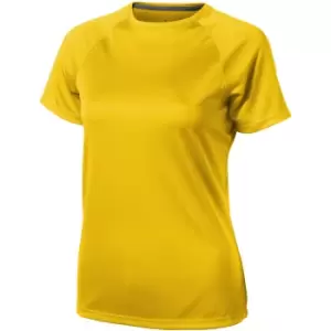 image of Elevate Womens/Ladies Niagara Short Sleeve T-Shirt (XXL) (Yellow)