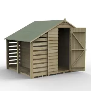 Image of Forest Garden Shed 7X5 Ft Apex Overlap Shed With Floor - Assembly Service Included