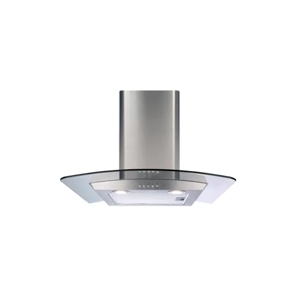 image of CDA 60cm Curved Glass Chimney Cooker Hood - Stainless Steel