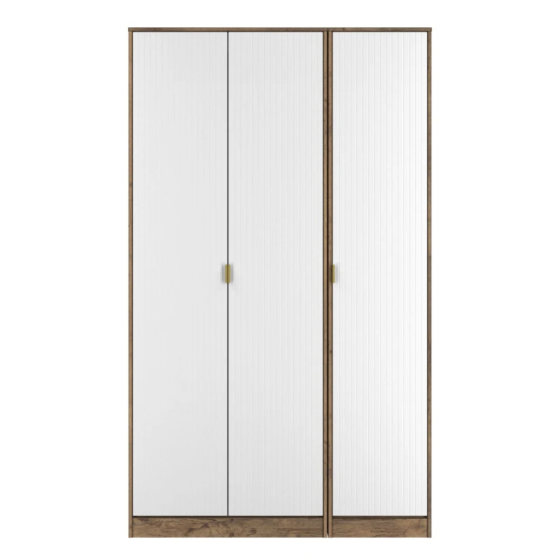 Image of Ready Assembled 2 U Denver 3 Door Robe (Ready Assembled) in Dark Brown Size: Large Dark Brown Unisex Large