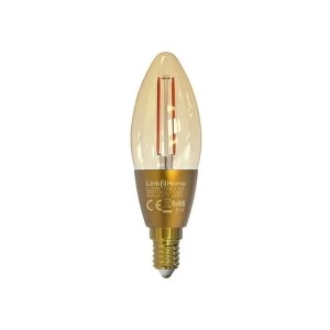 Image of Link2Home WiFi LED SES (E14) Candle Filament Dimmable Bulb, White 400 lm 4.5W