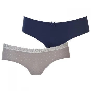 image of Dorina Dorina Abbie 2 Pack Hipster Briefs Womens - Grey/Dark Blue