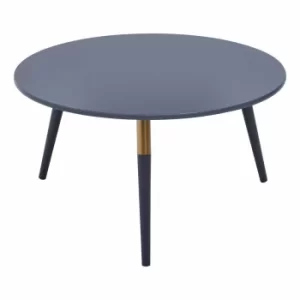 Image of Interiors by PH Mid-Century Coffee Table with Gold Trim, Grey