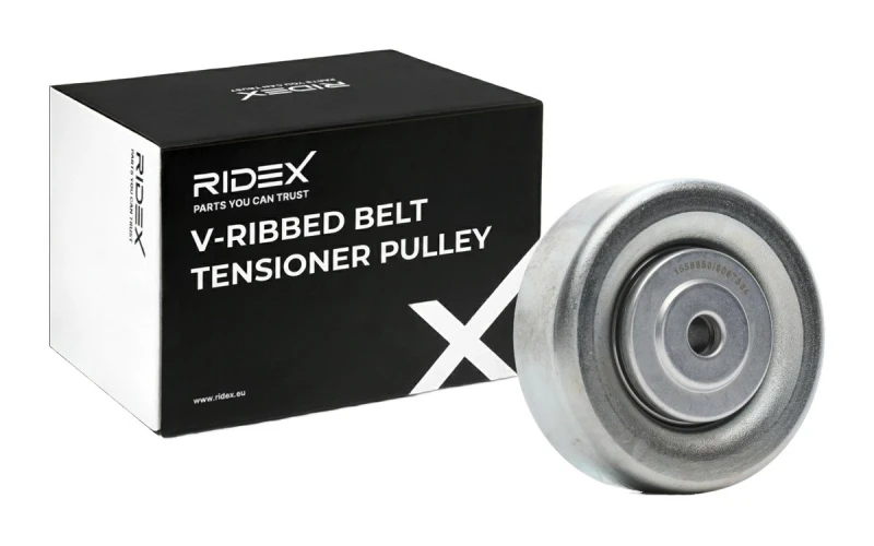 Image of RIDEX 310T0031 Tensioner Pulley Metal Tensioner Pulley,v-ribbed belt (310)