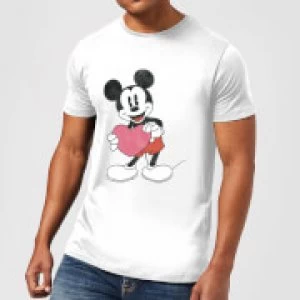 Image of Disney Mickey Mouse Heart Gift T-Shirt - White - 3XL