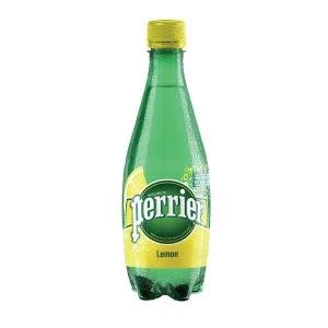 Perrier 500ml Lemon Flavoured Sparkling Mineral Water Pack of 24