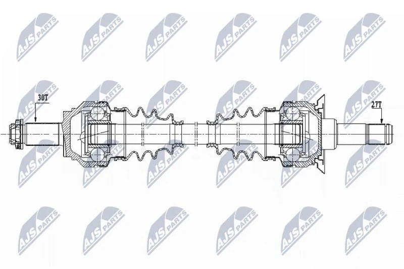 Image of NTY NPW-BM-153 Drive shaft Rear Axle Right Drive Shaft (13)