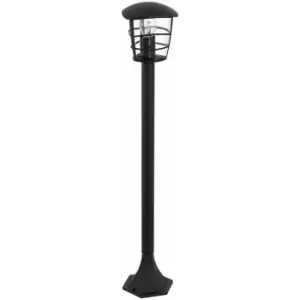 Image of IP44 Outdoor Bollard Light Black Lantern 1 x 60W E27 Bulb Lamp Post